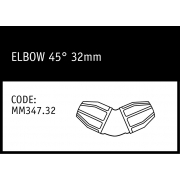 Marley Philmac Elbow 45° 32mm - MM347.32